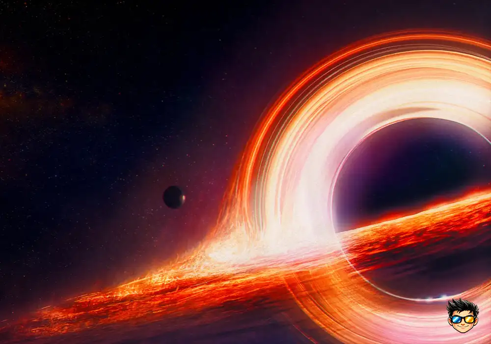 Qué Pasaría Si Un Agujero Negro Se Acercara A La Tierra 3 agujero negro en el espacio con disco de acrecion brillante y luz curvada por su gravedad