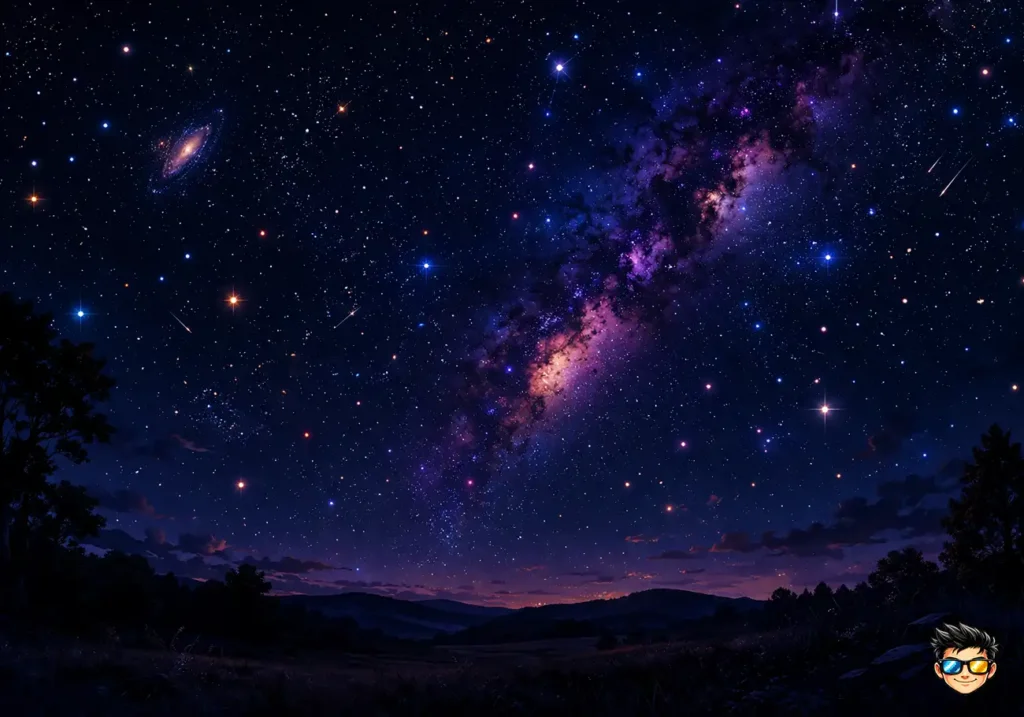 Qué Pasaría Si La Luna Desapareciera De Repente 4 cielo nocturno sin luna mostrando estrellas y galaxias con mayor claridad