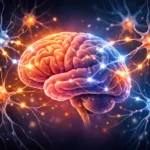 cerebro humano con conexiones neuronales iluminadas representando cómo se forman los recuerdos en el cerebro