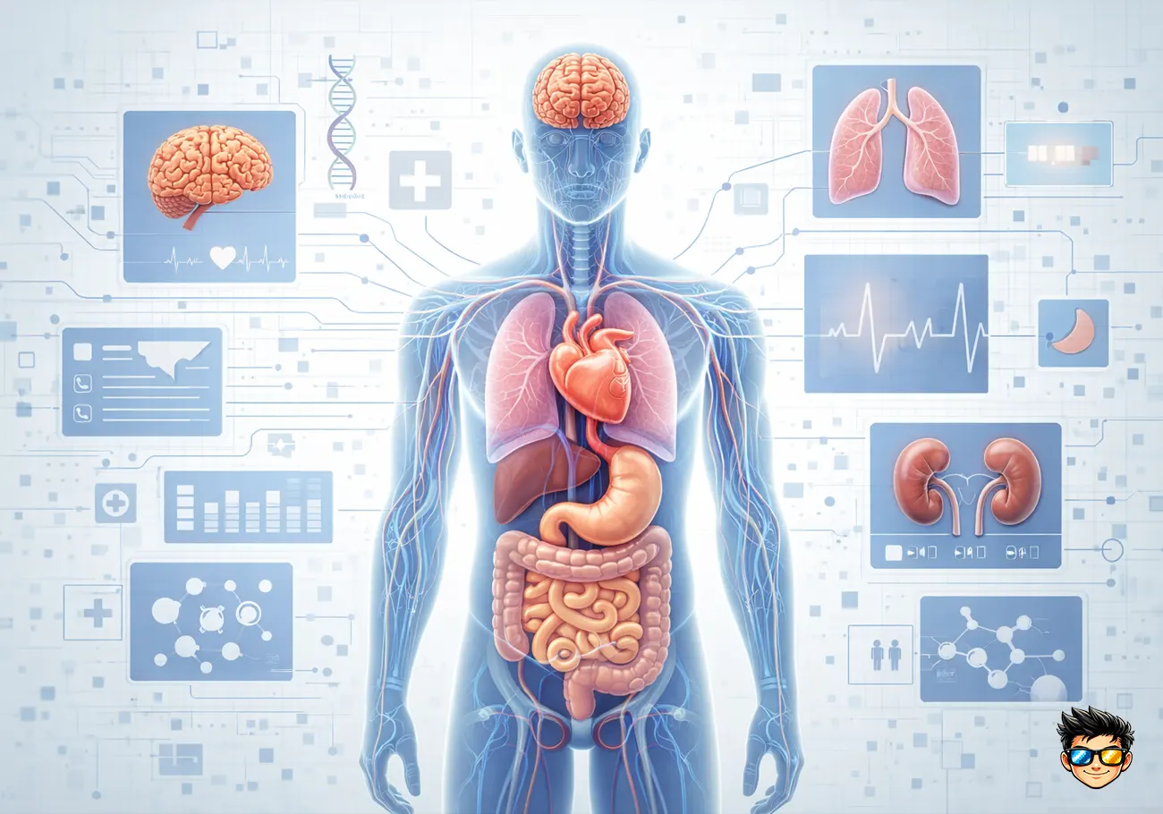 10 Curiosidades Del Cuerpo Humano Que Parecen Imposibles Pero Son Reales 4 curiosidades del cuerpo humano con organos resaltados mostrando sistemas internos