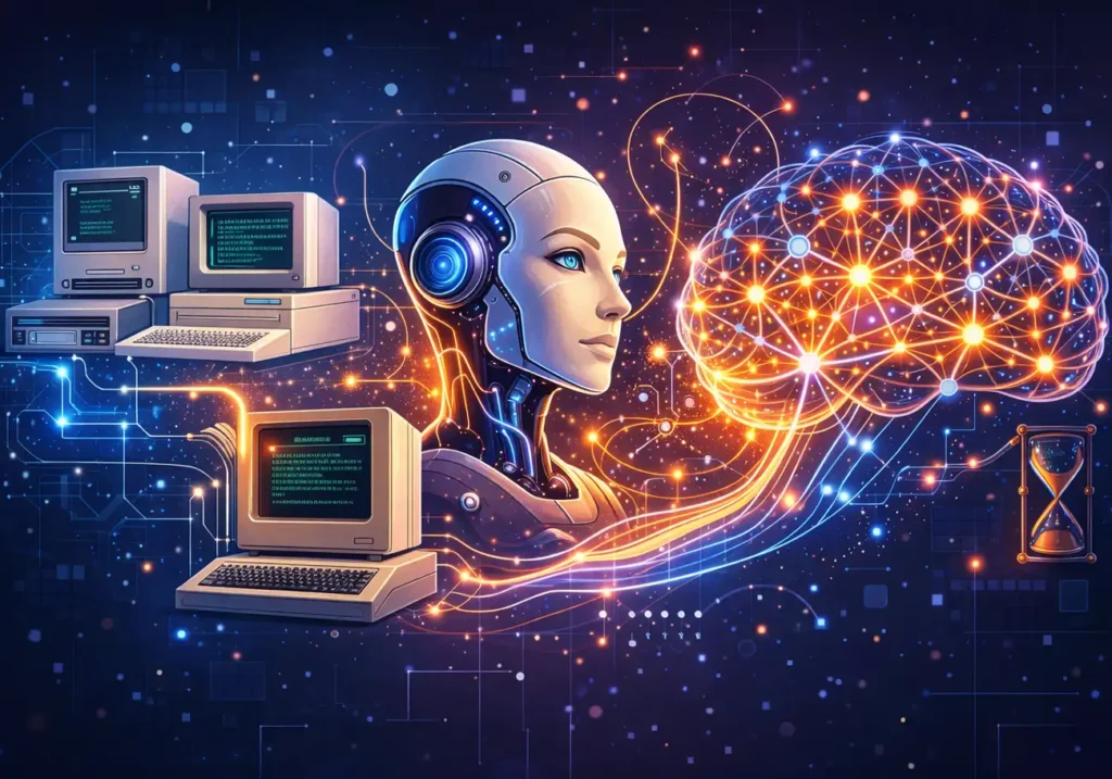 Cómo Funciona Internet: La Red Invisible Que Conecta El Mundo 5 evolucion e inicios de la inteligencia artificial desde computadoras antiguas hasta redes neuronales modernas