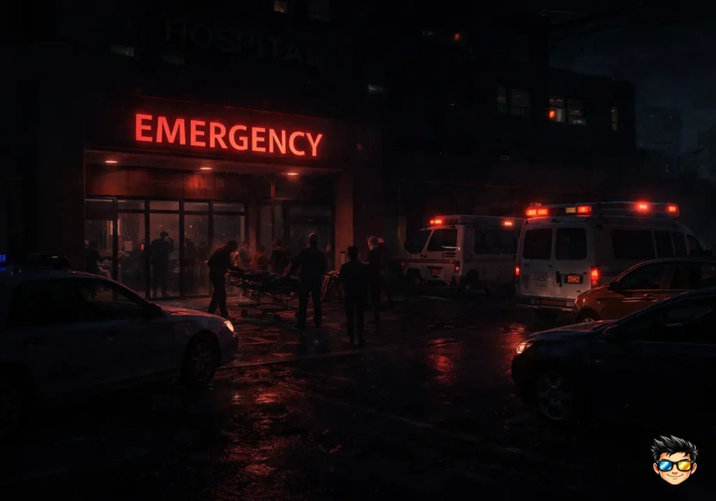 hospital operando con energia de emergencia durante apagón electrico