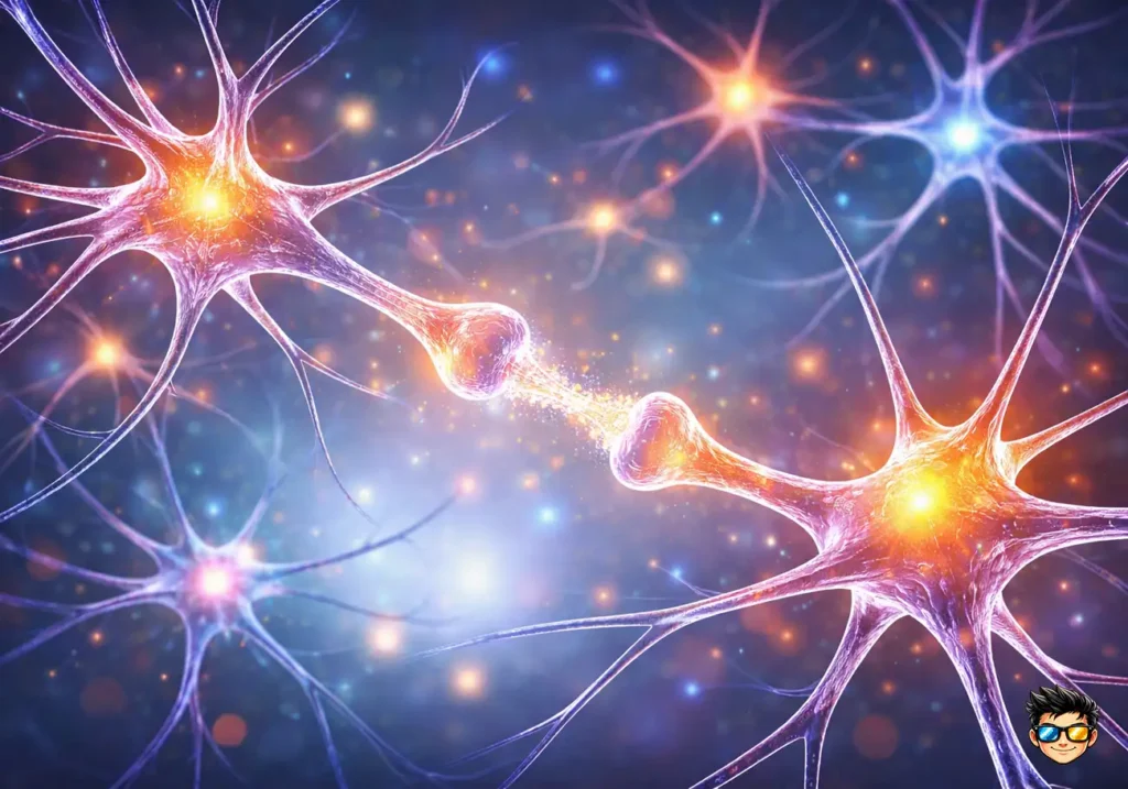 Por Qué Olvidamos Cosas Y Cómo Funciona La Memoria Del Cerebro 2 neuronas formando conexiones sinapticas durante la creacion de recuerdos