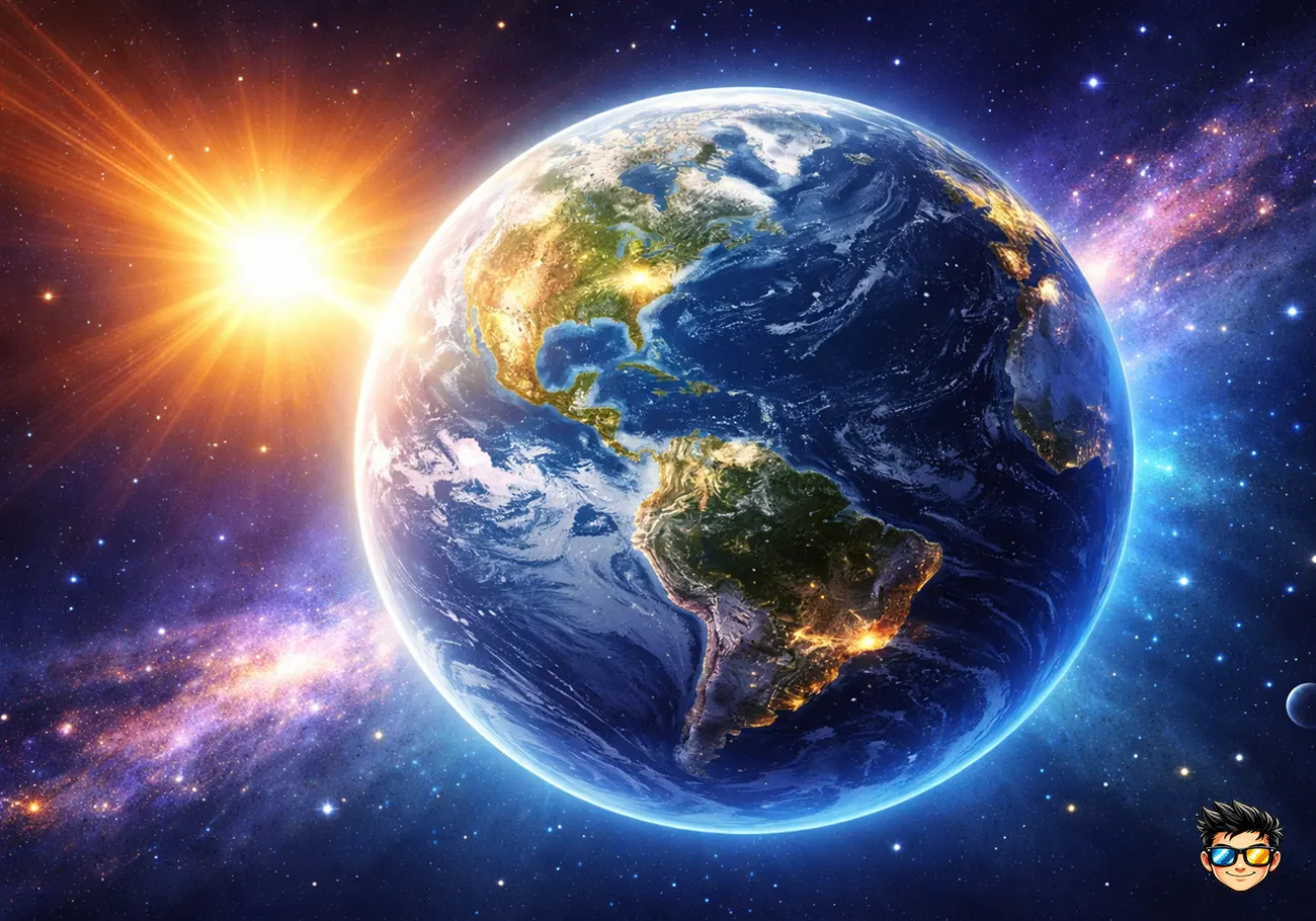 Qué Pasaría Si El Sol Desapareciera Por 24 Horas 1 tierra iluminada por el sol en el espacio mostrando su importancia