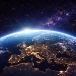 Qué Pasaría Si La Tierra Dejara De Girar 6 Vista de la Tierra desde el espacio mostrando Europa iluminada - teoria Qué pasaría si la Tierra dejara de girar