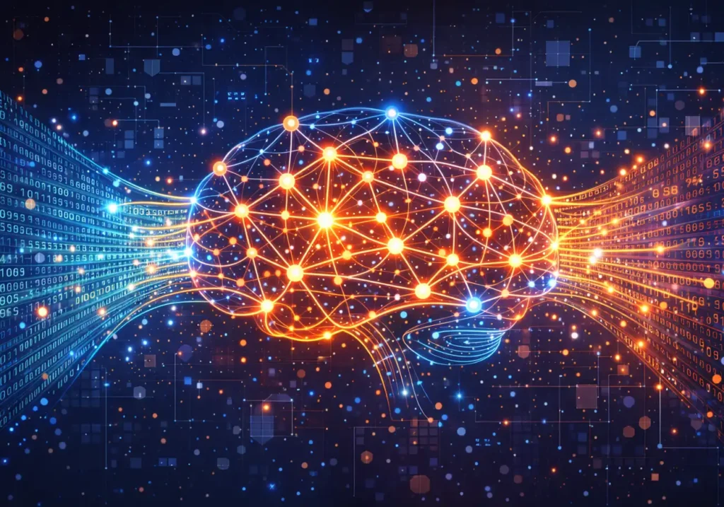 red neuronal artificial analizando datos en sistemas de aprendizaje automatico