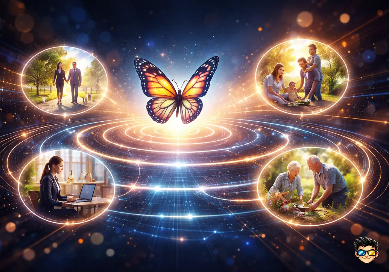 representacion que es el efecto mariposa con pequeñas acciones generando grandes consecuencias