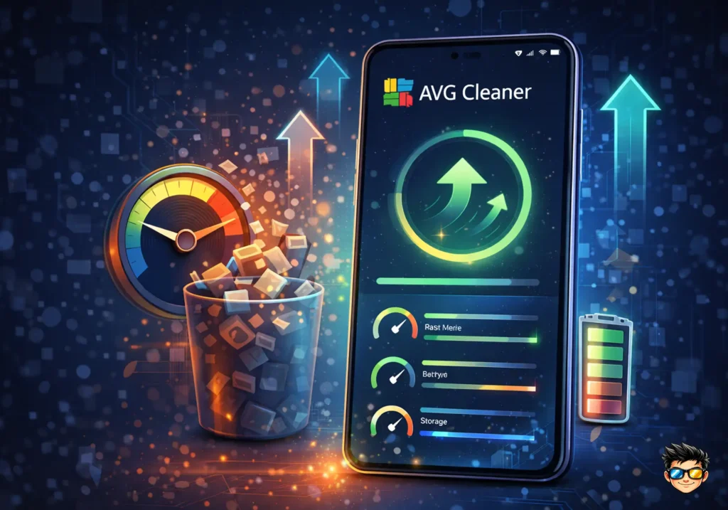 app avg cleaner optimizando rendimiento del celular