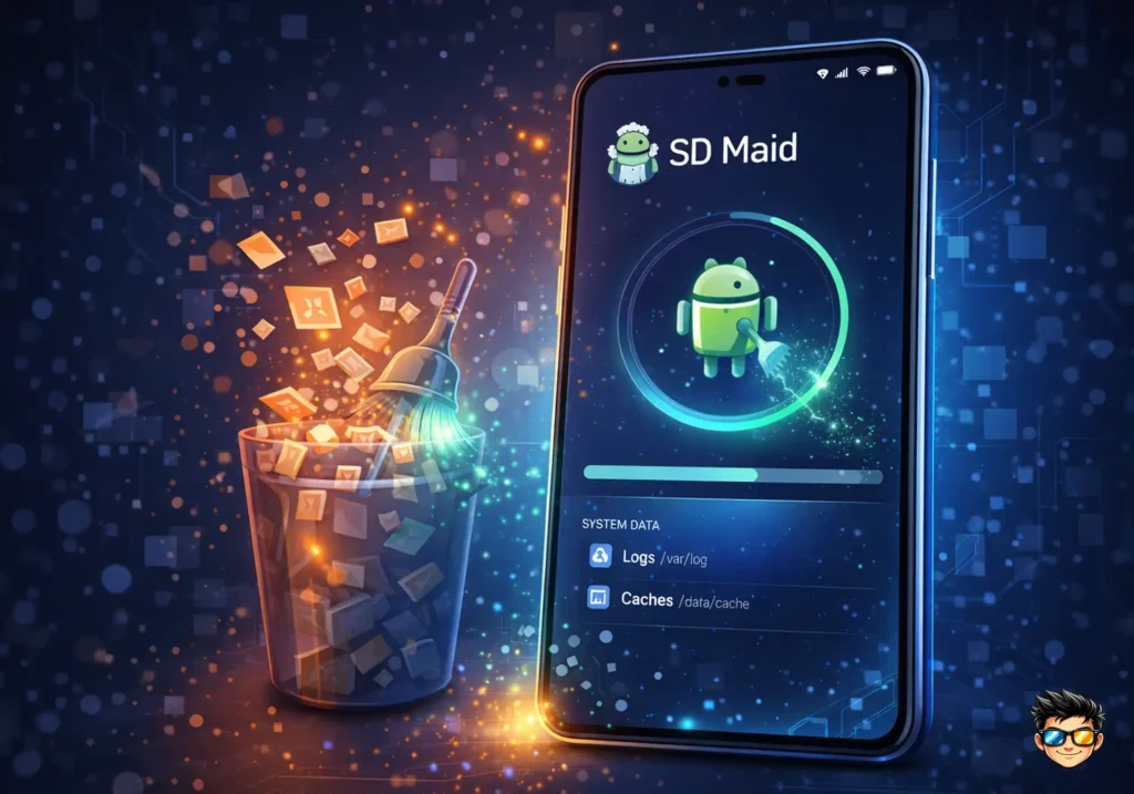 app sd maid limpiando archivos ocultos en android