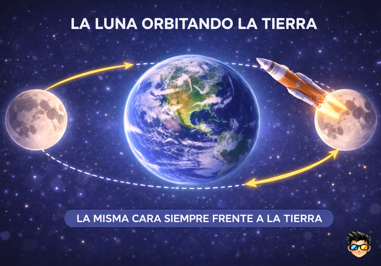 cara visible y lado oscuro de la luna en el espacio