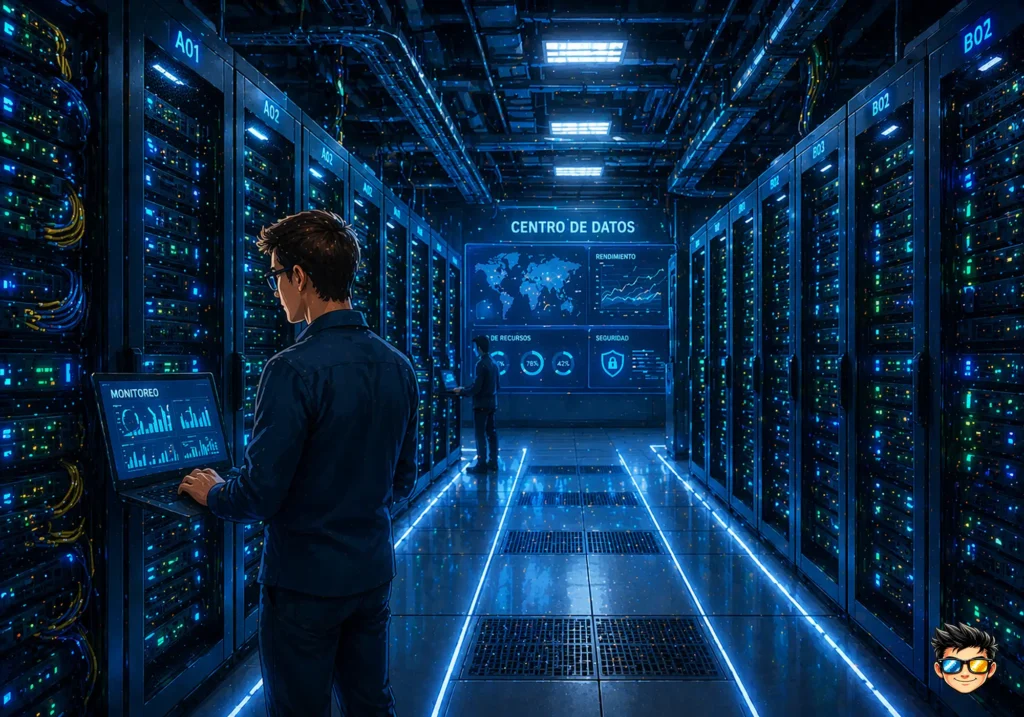 centro de datos con servidores de la nube