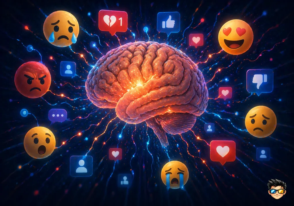 impacto emocional de las redes sociales en el cerebro
