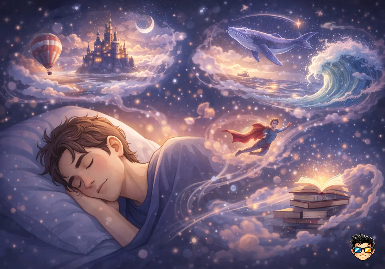 7 Curiosidades Sobre Los Sueños Que No Conocías 1 persona soñando con escenas surrealistas durante el sueño