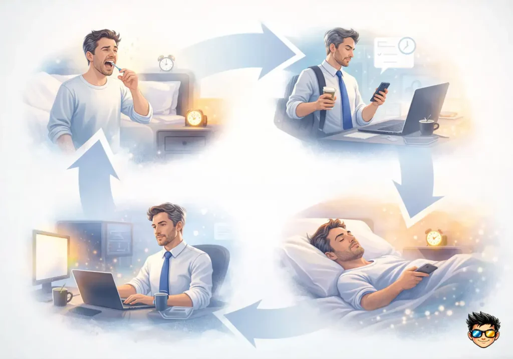 rutina diaria haciendo que el tiempo pase mas rapido